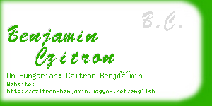 benjamin czitron business card